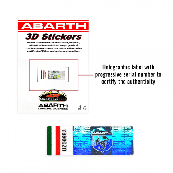 Abarth Adesivi 3D SCORPIONE diam 50 mm