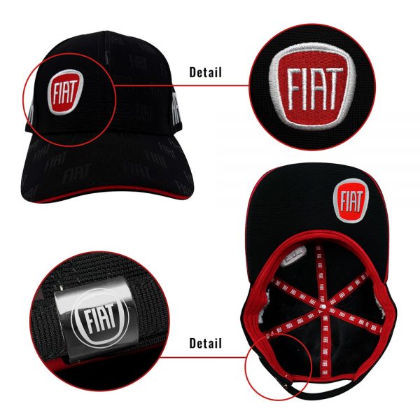 FIAT CAP NERO VISIERA CURVA