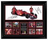 SCUDERIA FERRARI F1 2022 CHARLES LECLERC & CARLOS SAINZ SIGNED LIMITED EDITION FRAME (FREE DELIVERY AUS-WIDE)
