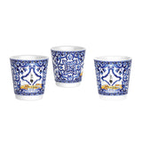 BIALETTI MOKA 3 Cup + 3 CUPS&STIRRERS GIFT SET D&G Blu Med