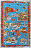 VENEZIA FONDO BLU TEA TOWEL STROFINACCIO