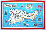 ISOLA DI CAPRI BLU M. TEA TOWEL STROFINACCIO