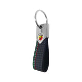 ABARTH KEY RING CARBON NERO TRICOLORE SCUDETTO