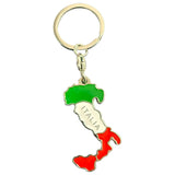 PORTACHIAVE keyring METALLO STIVALE TRICOLORE