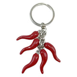 CORNO 5 piece zinc alloy  RED KEYRING 35mm