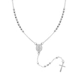 Rosary Necklace cm 50 with Balls mm 3 in STEEL