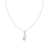 Diamond Forzatina Chain Necklace with Lucky Horn Hand in