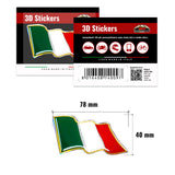 3D Sticker Bandiera al Vento Italia