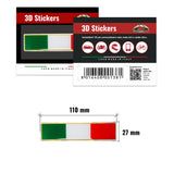 3D Sticker Targhetta Italia 110 x27 mm