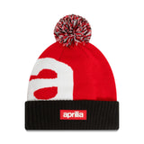 APRILIA JACQUARD CUFF BEANIE-ADULTS-WHITE/FRONT DOOR RED-OSFM
