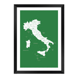Italia Map Green