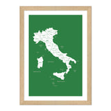 Italia Map Green