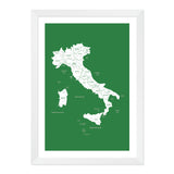 Italia Map Green