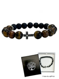 BRACELET MULTI STONE WITH CROCC