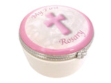 MY FIRST ROSARY PORCELAIN BOX - PINK  SIZE: 60 X 35MM