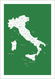 Italia Map Green