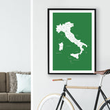 Italia Map Green