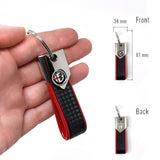 ALFA ROMEO RED  KEY RING CARBON ROSSO