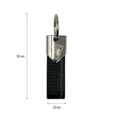 ALFA ROMEO BLACK SILVER KEY RING CARBON NERO TRICOLORE