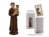 ST ANTHONY BOXED STATUES SIZE: 87MM WITH PRAYER CARDS