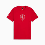 Ferrari Tonal Shield Tee Rosso Corsa