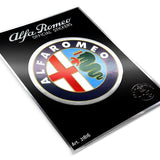 Alfa Romeo Anni 80 Adesivi Chrome Logo 75mm