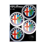 Alfa Romeo Anni 80 Adesivi Chrome Tabs 94 X 131 MM 4 LOGHI