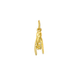 Fortuna Sterling Silver Mano Cornuta “horned hand” Pendant - Gold