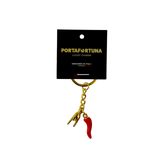 CORNO MANO GOLD KEYRING