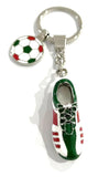 Italian Boot and soccer ball zinc alloy KEY RING