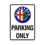 ALFA ROMEO ANNI 80 CARTELLO PARKING ONLY