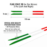 3D Sticker BANDIERA ITALIA DX+SX MM 6X173 SIDE MIRRORS