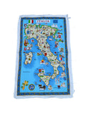 TEA TOWEL STROFINACCIO COTONE ITALIA BLUE BORDER