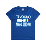 Ti Voglio Bene Nonna & Nonno Blue Kids Tee
