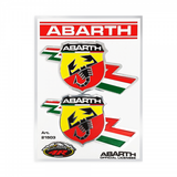 Abarth Adesivi Racing Tabs 2 SCUDETTI FOLGORE