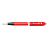 Ferrari Townsend Glossy Rosso Corsa Red Lacquer Fountain Pen with Two-Tone Rhodium-Plated Solid 18KT Gold Nib [Medium]