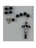 11mm LARGE WOOD ROSARY (BLACK)