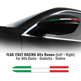 Stripes Strisce Adesive Tricolore Italia per Specchietti Alfa Romeo