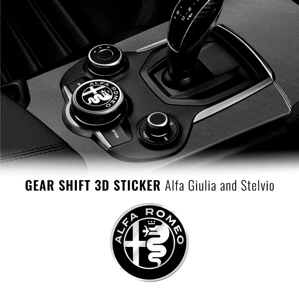 Alfa Romeo Adesivo 3D Logo 51 mm per Interni Alfa Giulia e Stelvio