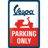 Vespa Parking Only Sign - Medium (Size: 20x 30cm)