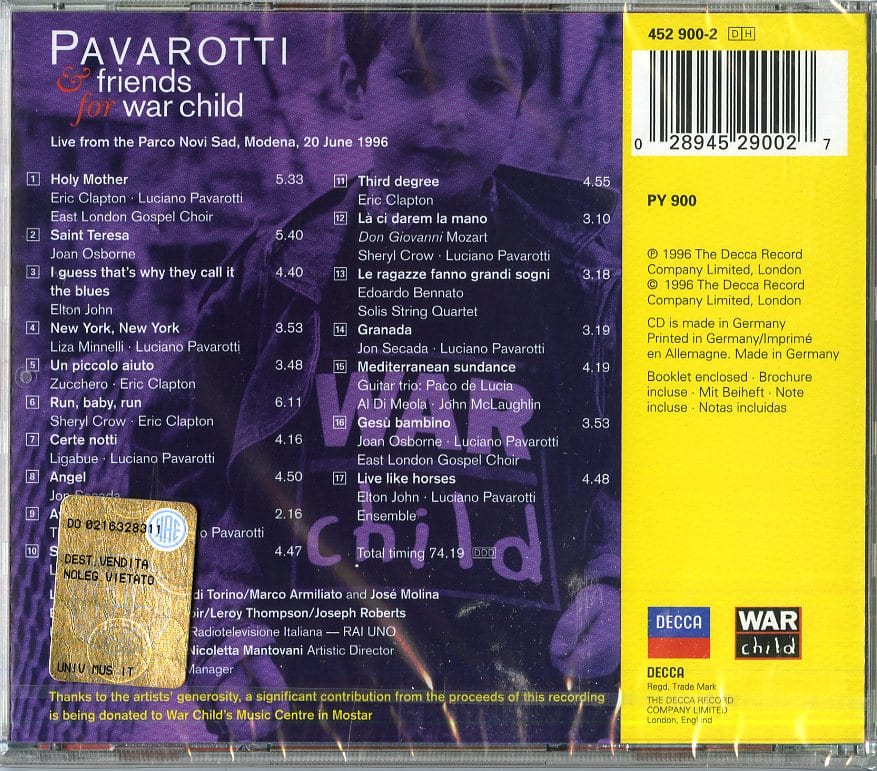 PAVAROTTI & FRIENDS FOR WAR CHILDS