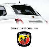 Abarth Adesivo 3D Logo Scudetto Ufficiale per Fiat 500