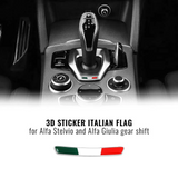 3D Sticker Italia per Leva del Cambio Alfa Giulia e Stelvio, Set da 2