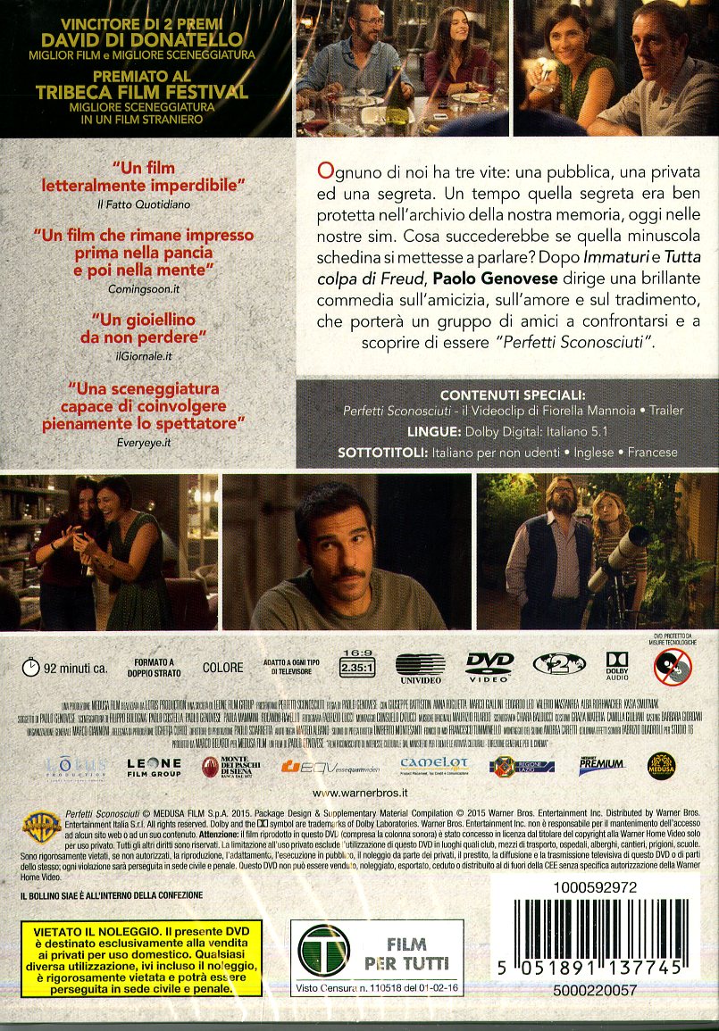 PERFETTI SCONOSCIUTI -(PERFECT STRANGERS) Director Paolo GENOVESE