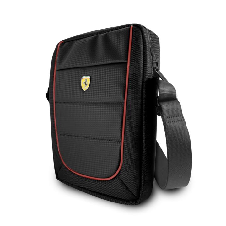 Ferrari Scuderia Tablet Bag Carbon Fiber Effect - Black