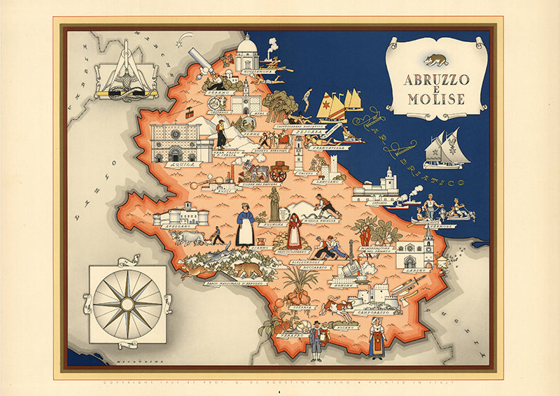 Abruzzo e Molise Map 1941