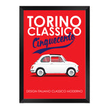 500 Torino Classic White 1970s Print