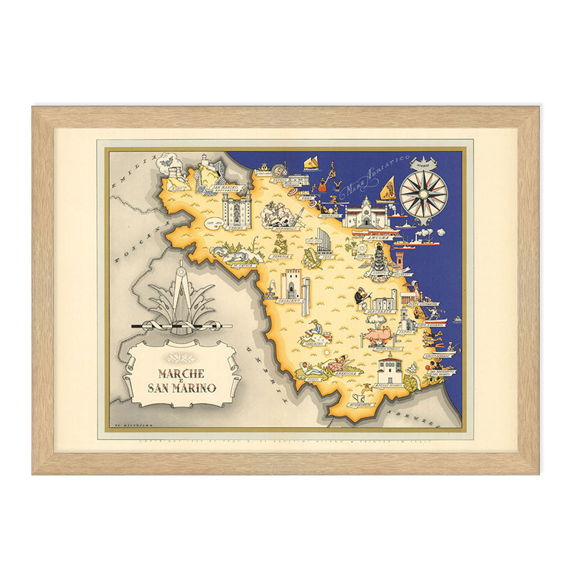 Marche & San Marino Map 1941