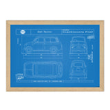 500 Blueprint Fiat Giardiniera1970s Print