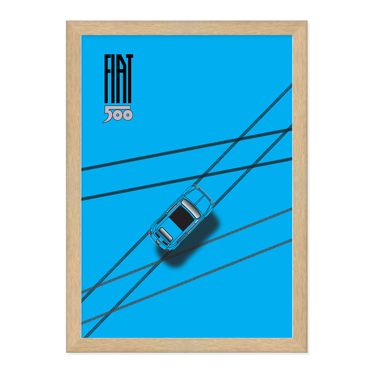 500 Type Tracks black 1970s Print